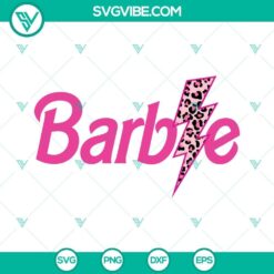 barbie leopard lightning bolt svg barbie svg png dxf eps 9 mockup