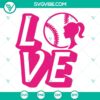 Barbie Love Softball SVG design featuring a pink doll playing softball. Softball girl graphic. Great for crafts and projects.