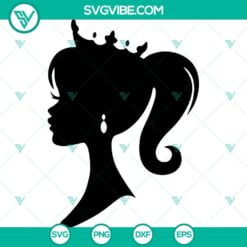 Movies, SVG Files, Barbie Silhouette Crown SVG Files, Barbie Head SVG Files 2