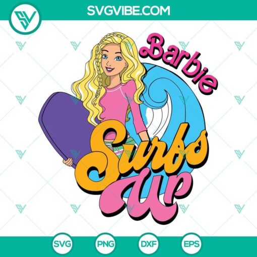 barbie surfs up svg barbie svg girl beach party svg 1 mockup