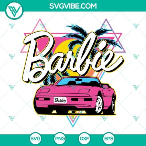 barbie svg barbie pink car svg barbie 2023 svg 3 mockup