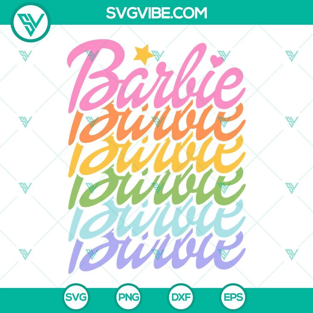 Movies, SVG Files, Barbie SVG Files, Pink Doll SVG Files, Barbie Girl SVG 1