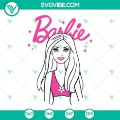 Movies, SVG Files, Barbie Logo Super Man SVG File, Barbie Pink SVG Images PNG 3