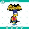 Bart Simpson as Batman SVG image with PNG DXF EPS formats for Cricut, featuring Bart in Batman costume.