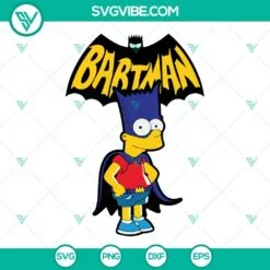 Cartoons, Movies, SVG Files, Bart Batman SVG Image, Bart Simpson SVG Images PNG 2