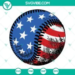 4th Of July, Baseball, SVG Files, Baseball American Flag SVG Image, 4th Of July 2