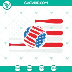 4th Of July, SVG Files, Baseball American Flag SVG File, 4th Of July Baseball 2