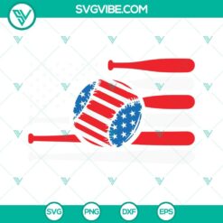 4th Of July, SVG Files, Baseball American Flag SVG Image, USA Flag SVG Download 2