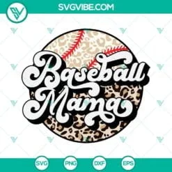 Baseball, Sports, SVG Files, Baseball Mama SVG Files, Leopard Baseball Mom SVG 2