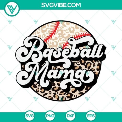 baseball mama svg leopard baseball mom svg baseball svg png dxf eps cricut 8 mockup