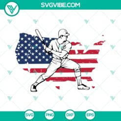 American, Baseball, Sports, SVG Files, Baseball Player American Flag SVG Images 6