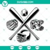 Baseball SVG files featuring Cricut and Silhouette compatible baseball-themed cut designs for crafting projects.