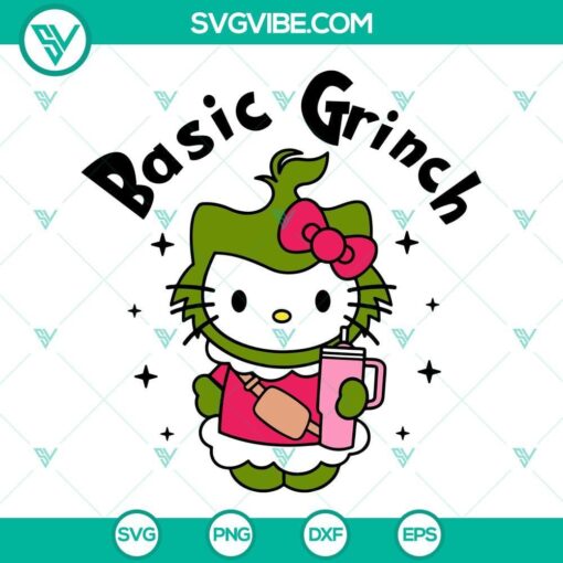 basic grinch hello kitty svg christmas svg grinch svg hello kitty stanley cup svg 1 mockup