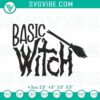 Basic Witch Embroidery Files: Humorous Halloween digital design with witch theme perfect for embroidery projects.