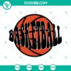 Vintage basketball theme design SVG files in PNG, EPS, DXF formats for crafting projects.