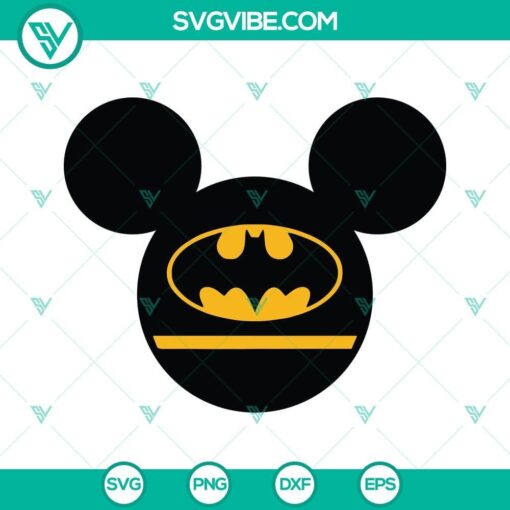 batman mouse head svg png dxf eps cut files 4 mockup