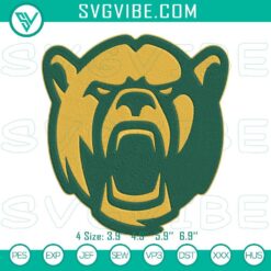 Baylor Bears football embroidery design for machine stitching, instant download.