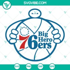 Movies, Sports, SVG Files, Baymax Big Hero Philadelphia 76ers SVG Image PNG DXF 14