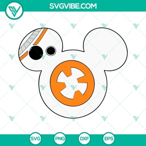 bb 8 mickey mouse head svg disney star wars svg png dxf eps cut files 9 mockup