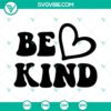 "Be kind heart, Dear person behind me, the world is a" SVG images with inspirational quotes and heart design on digital product image.