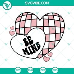 SVG Files, Valentine's Day, Be Mine SVG Image, Retro Valentines Heart SVG 2