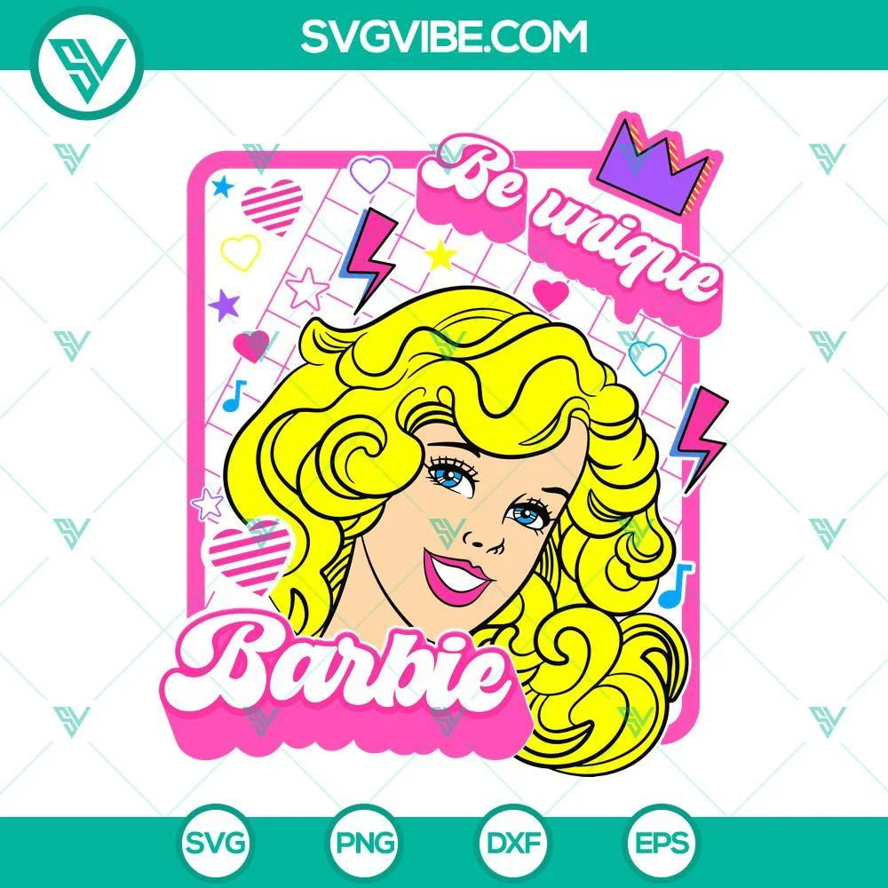 Movies, SVG Files, Be Unique Barbie 2023 Movies SVG Image Cut Files Barbie 2023  1