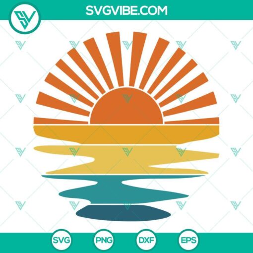 beach sunset svg summer time svg vacation svg png dxf eps cricut files 1 mockup