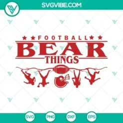 Football, School, Sports, SVG Files, Bears SVG Files, Football Bear Things SVG 2