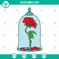 Disney, SVG Files, Beauty And The Beast Rose SVG Files, Belle Rose Layered SVG 5