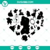 Beauty And The Beast themed heart design SVG file, featuring Belle from Disney, perfect for craft projects.
