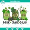 Lucky shamrock beer SVG for St Patrick's Day, perfect for Cricut projects. File formats include PNG, EPS, and DXF. Ideal for crafters.