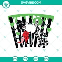 Starbucks Cup Wrap, SVG Files, Beetlejuice Lydia Deetz Full Wrap For Starbucks 3