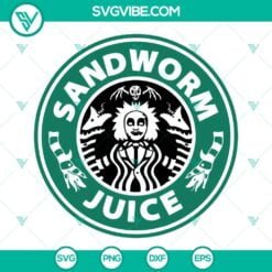 Halloween, Starbucks Cup Wrap, SVG Files, Beetlejuice Starbucks Coffee Logo SVG 14