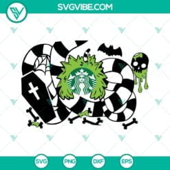 Halloween, Starbucks Cup Wrap, SVG Files, Beetlejuice Starbucks Cup SVG File, 21