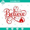 Believe Castle Magical Christmas SVG design perfect for Cricut. Contains PNG, DXF, and EPS files. Ideal for holiday crafting projects.