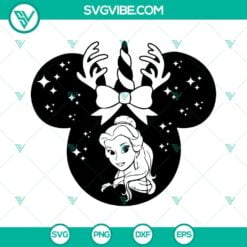 Christmas, Disney, SVG Files, Belle Christmas SVG Download, Disney Belle 3