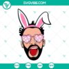 Benito Easter Bunny SVG files and Una Pascua Sin Ti SVG images featuring a funny Bad Bunny design for Easter crafts and projects.