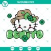 Benito Hello Kitty and Bad Bunny St Patrick's Day SVG design, ideal for digital download.