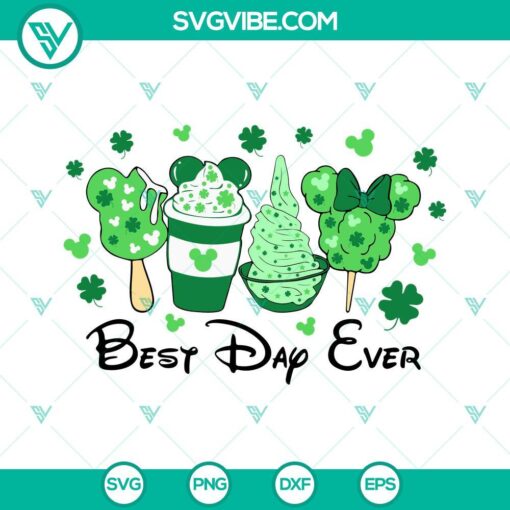 best day ever svg snacks st patrick day svg green carnival food svg disney lucky clover svg png dxf eps 5 mockup