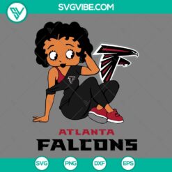 Football, Sports, SVG Files, Betty Boop Atlanta Falcons Football SVG Images PNG 5