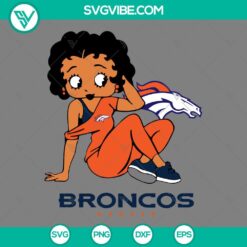 Football, Sports, SVG Files, Betty Boop Denver Broncos Football SVG Download 7