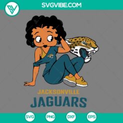 Football, Sports, SVG Files, Betty Boop Jacksonville Jaguars Football SVG Image 18