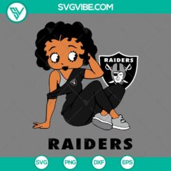 Football, Sports, SVG Files, Betty Boop Las Vegas Raiders Football SVG Images 6