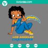 Betty Boop Los Angeles Chargers football themed SVG download with PNG, DXF, and EPS files for DIY projects.