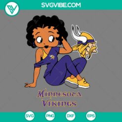 Football, Sports, SVG Files, Betty Boop Minnesota Vikings Football SVG Images 15