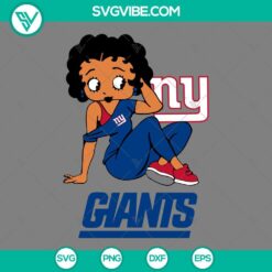 Football, Sports, SVG Files, Betty Boop New York Giants Football SVG Image PNG 2