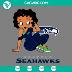 Football, Sports, SVG Files, Betty Boop Seattle Seahawks Football SVG Download 10