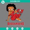 Betty Boop Tampa Bay Buccaneers football SVG design for download, PNG, DXF, and EPS files. Great for football fans!