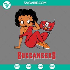 Football, Sports, SVG Files, Betty Boop Tampa Bay Buccaneers Football SVG 5