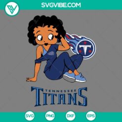 Football, Sports, SVG Files, Betty Boop Tennessee Titans Football SVG Files PNG 8